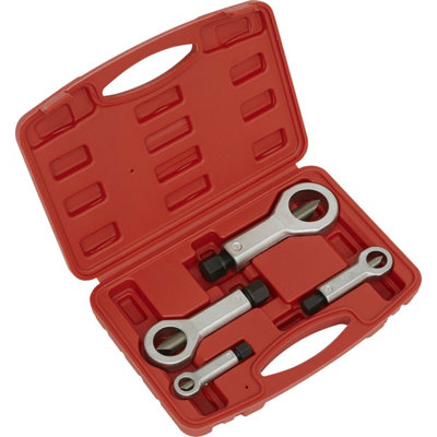Premium 4 Piece Nut Splitter Set with Hardened Steel Blades and Protective Case