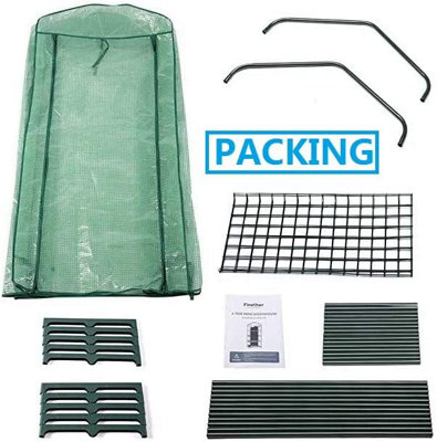 Premium 4 Tier Mini Greenhouse Waterproof Plastic PVC Reinforced Double Zip Cover Indoor Outdoor Garden Balcony Flower Transparent