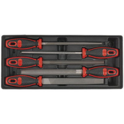 Premium 5 Piece Engineer's File Set with Modular Tool Tray for Organized Storage