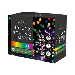 Premium 50 Led Battery Time Lights -Multicoloured