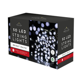 Premium 50 Led Mains String Lights - Bright White