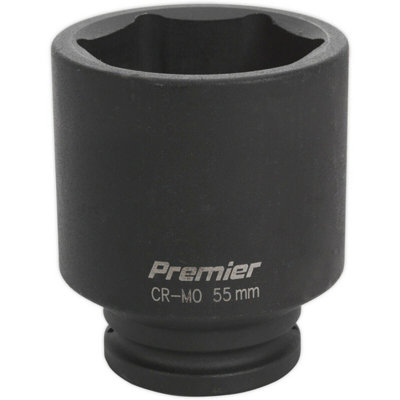 Premium 55mm Forged Deep Impact Socket - 3/4 Inch Drive for Heavy Duty Use
