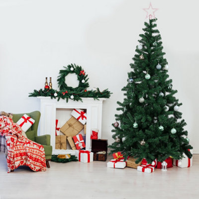 Premium 5FT Tree Hinged Artificial Christmas Tree Snow Flocked Xmas