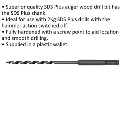 DEWALT Wood Auger Drill Bit – 6.0mm X 200mm, Hex Shank For Clean, Fast Boring