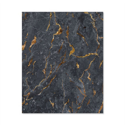 Premium 60 x 75cm Black Marbled Surface 6mm Glass Toughened Kitchen ...