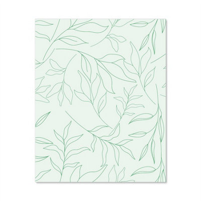 Premium 60 x 75cm Green Leaf Pattern 6mm Glass Toughened Kitchen ...