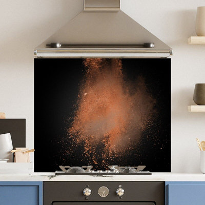 Premium 70 x 60cm Coffee Dust 6mm Glass Toughened Kitchen Splashback