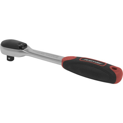 Premium 72-Tooth Dust-Free Ratchet Wrench with Textured Grip - 1/4" Sq Drive