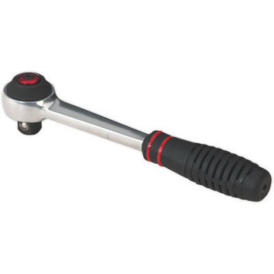 Premium 72-Tooth Ratchet Wrench with Rubber Grip - 1/4 Inch Square Drive