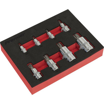 Premium 8-Piece Ribe Star Socket Bit Set with S2 Steel Shaft