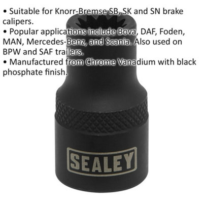 Premium 8mm Brake Caliper Socket - 3/8