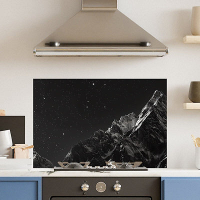 Premium 90 x 60cm Full Moon 6mm Glass Toughened Kitchen Splashback