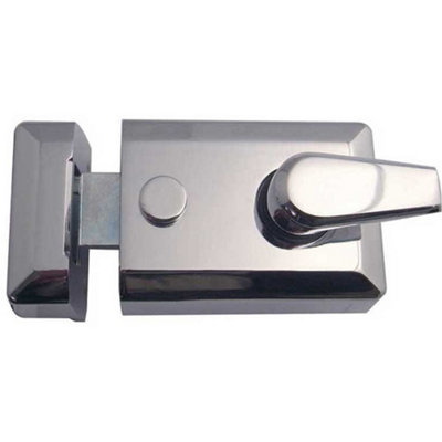 Premium 90mm Polished Chrome Night Latches for Enhanced Security - Bolt Latch