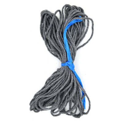 Premium Anthracite Grey Macrame Cord Twine, 10 m / 32 ft of 2 mm Natural Cotton Thread Yarn Macrame Rope for DIY Crafts (Hank)