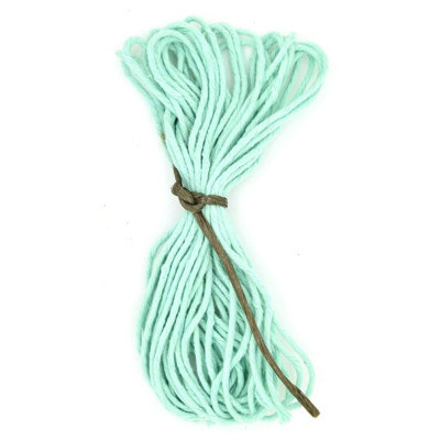 Premium Aqua Macrame Cord Twine, 10 m / 32 ft of 3 mm Thick Natural Cotton Thread Yarn Macrame Rope for DIY Crafts (Hank)