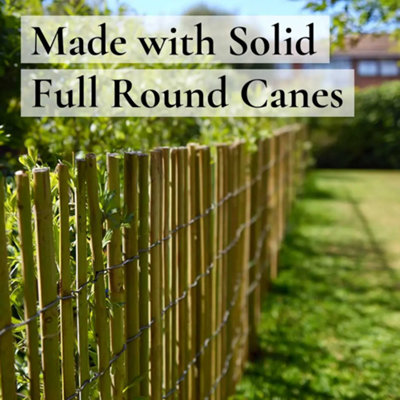 Premium Bamboo Cane Fencing Screening Rolls 4m(L) x 1m(H)