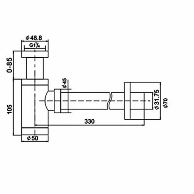 Premium Basin Sink Bottle Trap Waste