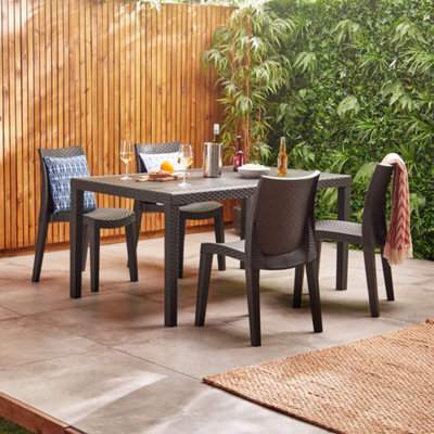 Plastic dining table 4 deals seater price