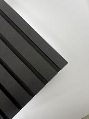 Premium Black Slat Wall Panel 1200x390x10mm (5 Pack)