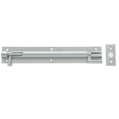 Premium Brass Heavy Necked Barrel Bolts 100x38mm Satin Chrome for Enhanced Security - Door Bolt