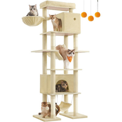 Premium Cat Activity Complex, Spacious Multi-Level Design with Safety ...