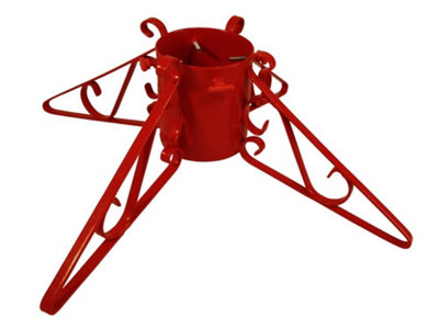 Premium Christmas Tree Stand - Red - 4" Diameter