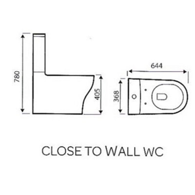 Premium CORNER OPEN BACK ROUND Toilet Set (Saturn) - Rimless Pan - Cistern - Soft Close Seat - Includes Chrome Flush Button - 6