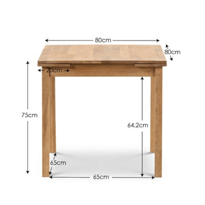 Premium Coxmoor 80cm Extending Dining Table