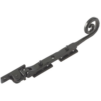 Premium Curly Tail Casement Stays in Black - 203x15x6mm for Durability and Style - Window Peg Bar