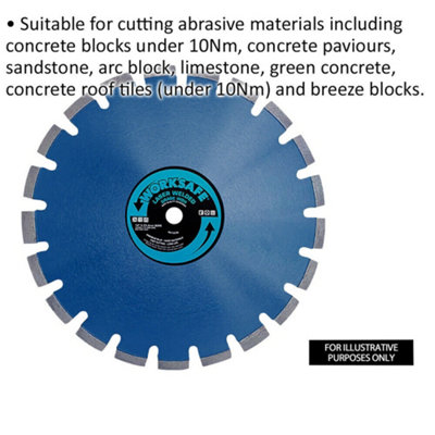 Premium Diamond Blade - 450mm Diameter - 25mm Bore - Abrasive Material Disc