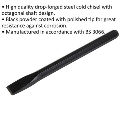 Premium Drop Forged Steel Cold Chisel - 25mm x 300mm with Octagonal ...