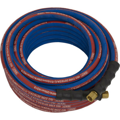 Premium Extra Heavy Duty Air Hose with 1/4 Inch BSP Unions - 15 Metres ...