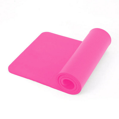 Premium Extra Thick Yoga Mat, 15mm Non-Slip Leather Workout Mat- pink