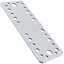 Premium Flat Bracket Size: 100mm x 35mm x 2.5mm ( Pack of: 5 ) Galvanised Steel Joining Plate Brackets for Timber Fence