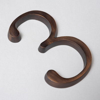 Premium Floating Plain House Numbers in Oiled Bronze Finish 0-9 Number 6