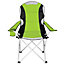 Premium Folding Camping Chair Padded Green