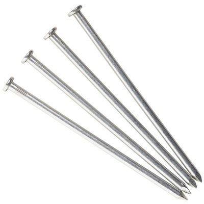Premium Galvanised Round Head Nails Size:  4.2 x 100mm ( 4" )  Pack of: 200 Ideal for Woodworking and Construction