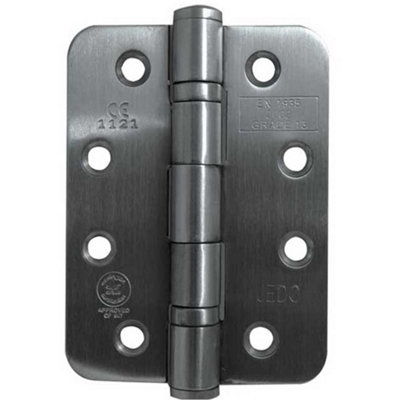 Premium Grade 13 Radiused Ball Bearing Hinges 102x76x3mm Satin Stainless Steel - 30/60 Fire Door Hinge