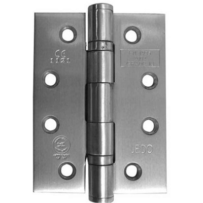 Premium Grade 13 Stainless Steel Ball Bearing Hinges - 102x76x3mm Satin Finish - 30/60 Fire Door Hinge