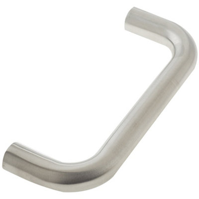 Premium Grade 304 Stainless Steel D Shape Pull Handle - 19mm Satin Finish - Door Handle