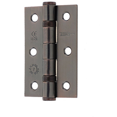 Premium Grade 7 Steel Ball Bearing Hinge - 76x50mm in Elegant Bronze Finish - Door Hinges