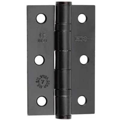 Premium Grade 7 Steel Ball Bearing Hinge - 76x50mm in Elegant Matt Black Finish - Door Hinges