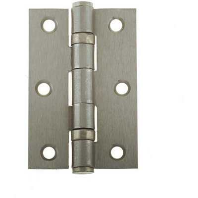 Premium Grade 7 Steel Ball Bearing Hinge - 76x50mm in Satin Nickel Finish - Door Hinges