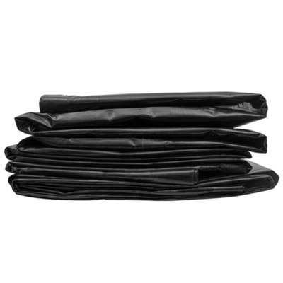 premium grade waterproof tough 240gsm black tarpaulins/builders tarps/camping ground sheet cover up(3m x 5m) - 5