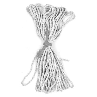Premium Grey Macrame Cord Twine, 10 m / 32 ft of 5 mm Thick Natural Cotton Thread Yarn Macrame Rope for DIY Crafts (Hank)
