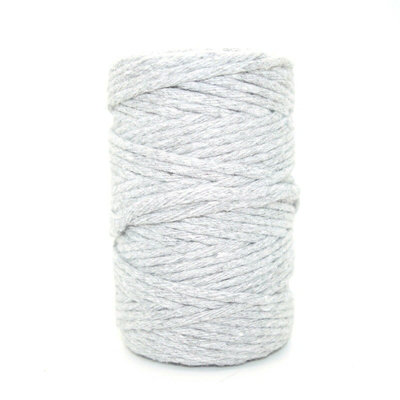 Premium Grey Macrame Cord Twine, 50 m / 164 ft of 5 mm Thick Natural Cotton Thread Yarn Macrame Rope (Reel)