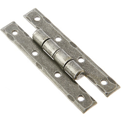Premium H-Hinge 35x90mm in Elegant Pewter Finish - Traditional Gate Door - Door Hinges