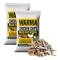 Premium Hardwood Animal Poultry Pet Coop Pen Ground Covering Bedding Chicken Chips 2 x 70L Bags