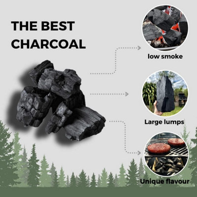 Premium Hardwood Lumpwood Birch Restaurant Charcoal 10kg - 5