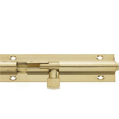Premium Heavy-Duty Brass Straight Barrel Bolts - 152x38mm Polished for Enhanced Security - Door Bolt